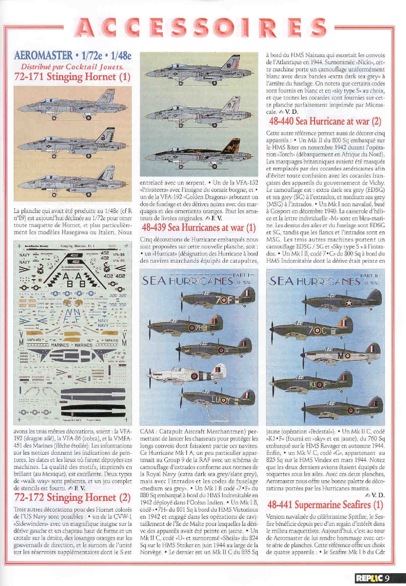 Replic 097 - Hurricane Mk I, H-21 Banane volante, Ki-84 Hayate